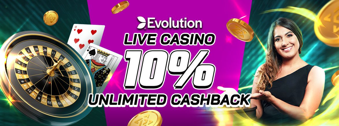 Evo Live Casino 10% Unlimited Weekly Cashback Evo Live Casino 10% Unlimited Weekly Cashback