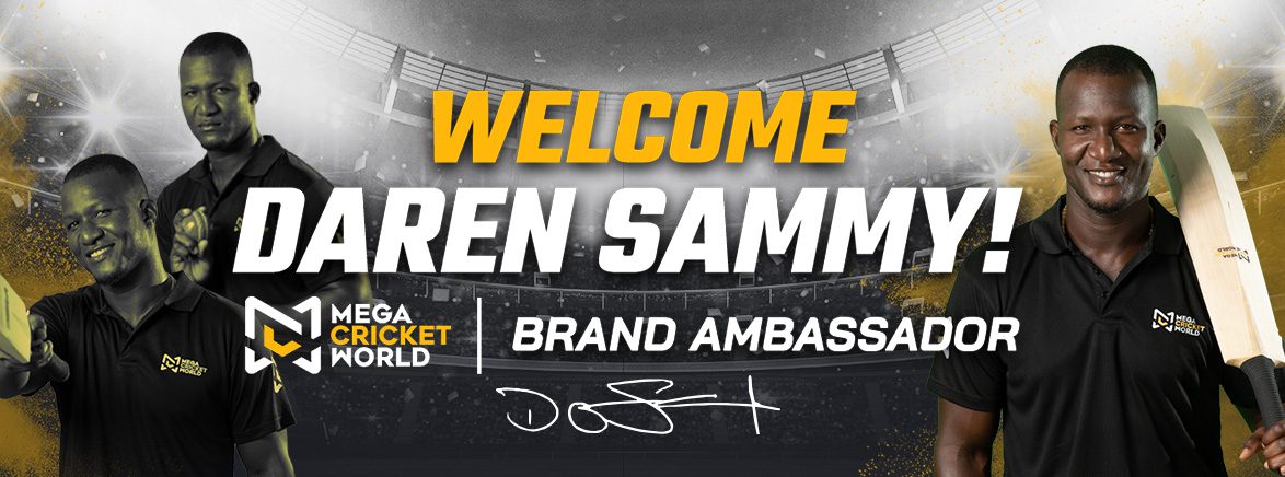 Daren Sammy announced as Mega Cricket World Brand Ambassador Daren Sammy announced as Mega Cricket World Brand Ambassador