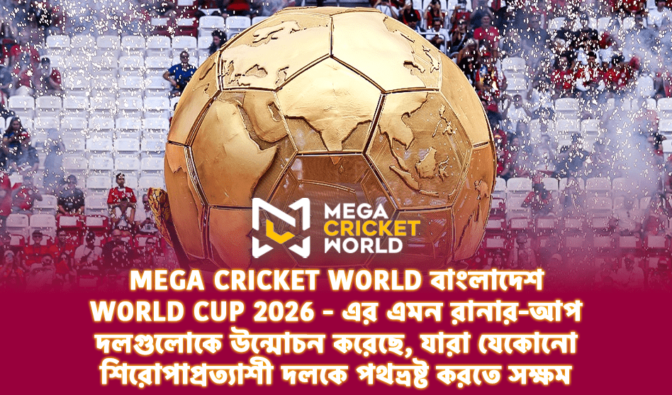 Mega Cricket World বাংলাদেশ World Cup 2026 – এর এমন রানার-আপ দলগুলোকে উন্মোচন করেছে, যারা যেকোনো শিরোপাপ্রত্যাশী দলকে পথভ্রষ্ট করতে সক্ষম Mega Cricket World বাংলাদেশ World Cup 2026 - এর এমন রানার-আপ দলগুলোকে উন্মোচন করেছে, যারা যেকোনো শিরোপাপ্রত্যাশী দলকে পথভ্রষ্ট করতে সক্ষম